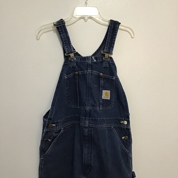 Vintage Men's Carhartt Medium Wash Overalls with Brass Hardware Size 36 x 30 - Picture 2 of 12